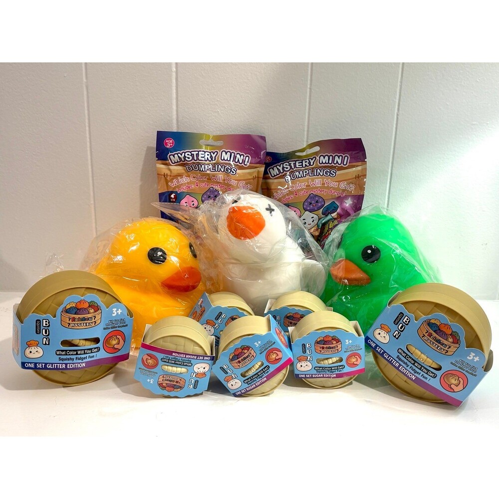 “ ducks and dumplings “papa duck Huge lot viral Squishy toys mystery dumplings